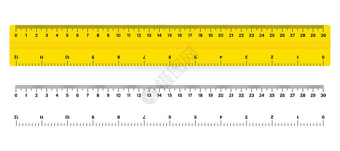30厘米 测量磁带标尺学校衡量标准几何学公制塑料办公室仪表白色黑色工作工具尺寸图片