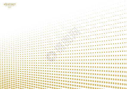 抽象半色调金色点缀背景 未来派的垃圾图案 点 波浪 用于海报 网站 名片 封面 标签模型 复古布局的矢量现代光学流行艺术质感金子图片