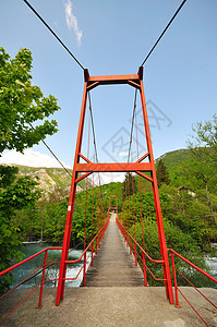 桥梁河野生瀑布场景生态环境运动生活旅游季节溪流岩石图片