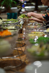 自助自助餐食品奢华盘子水果训练桌子美食餐具研讨会午餐沙拉图片