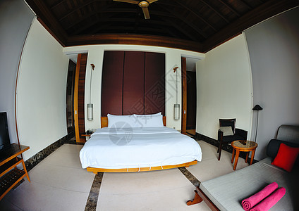 卧室地面酒店装饰床单优雅家具枕头财产奢华住宅图片