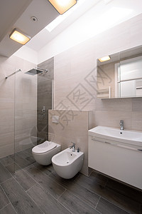 豪华的时尚式厕所室内坐浴卫生奢华地面木头洗手间玻璃制品浴室建筑学图片