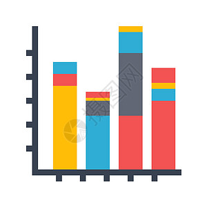 条形图矢量 ico生长网络数据统计信息金融推介会进步小册子图表背景图片