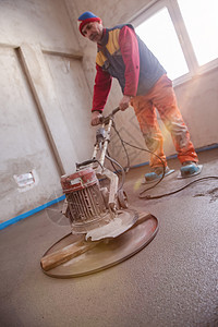 从事和打磨沙子和水泥铲地的工人管道工匠劳动配料石膏板建设者泥水匠漂浮职业地面图片