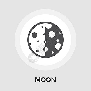 月亮平面 ico月相插图天文学科学圆圈月光天气月球气象场景图片
