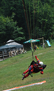 滑翔伞运动风险自由航班天空乐趣爱好跳伞降落伞飞行漂浮图片