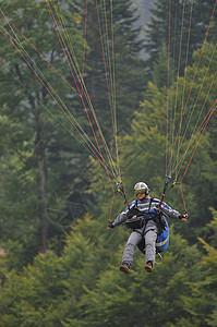 滑翔伞运动航班空气乐趣飞行自由活动风险橙子冒险闲暇图片