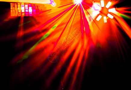 用探照灯和激光显示的明亮光束点亮迪斯科流行音乐娱乐音乐会俱乐部舞蹈夜店插图照明空气庆典图片