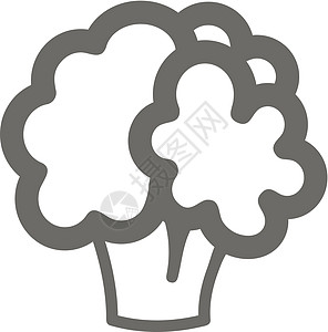 大纲图标 蔬菜矢量营养饮食绿色烹饪收成美食食物插图背景图片