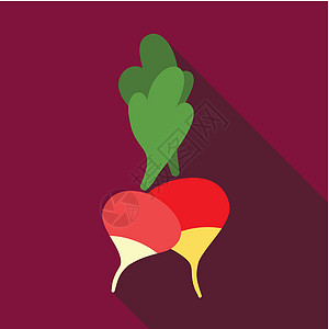 长阴影的赤平平面图标饮食农业营养产物蔬菜植物果汁食物根菜图片