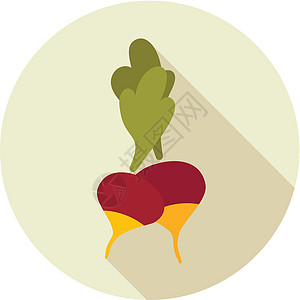 长阴影的赤平平面图标农业果汁营养植物根菜饮食产物食物蔬菜图片