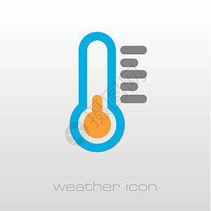 温度计图标 气象学 天气季节药品科学医疗健康气象摄氏度温度测量乐器背景图片