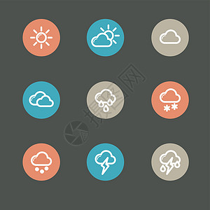 App 图标天气温度太阳晴天雷雨网络反射气象摄氏度收藏彩虹图片