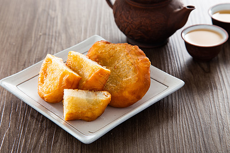 火腿小彭 深炸中国甜甜圈面粉面包美食早餐极客小吃芝麻美味棕色字符图片