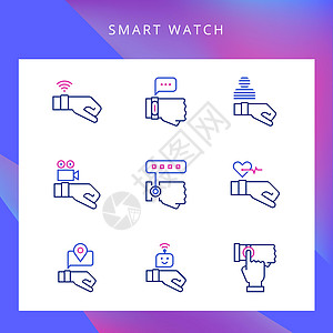 手持聪明的手表健身技术电话网络保健活动创新上网设备脉冲图片