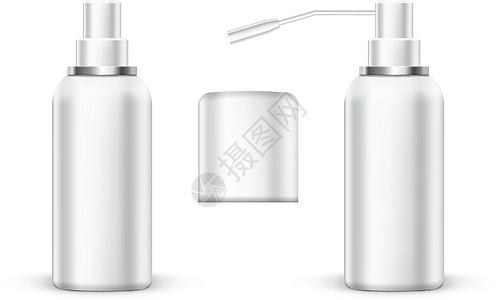 3D 白色光滑水晶喷雾瓶图片