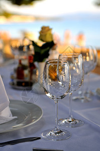 户外眼镜餐厅桌子用具婚礼饮料食物庆典花束闲暇小酒馆奢华图片