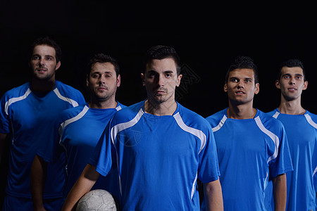 足球足球运动员队游戏玩家行动活动蓝色运动男人冠军团队体育场图片