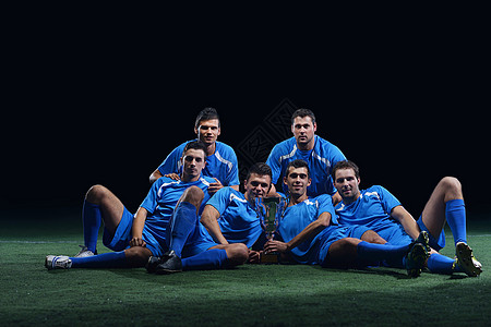 足球足球运动员队竞赛游戏蓝色训练运动冠军玩家场地运动服成人图片