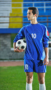 足球运动员肖像优胜者微笑蓝色成功力量游戏男生黑色男性红色图片