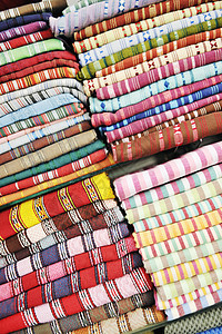 地毯或地毯店小地毯样本展示编织工艺露天市场面料织物集市图片