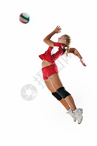 女孩玩排球游戏运动员玩家行动服务青年团队闲暇运动女士图片