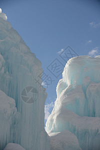 冰雪装饰喷泉液体白色季节概念风格水晶冻结季节性图片