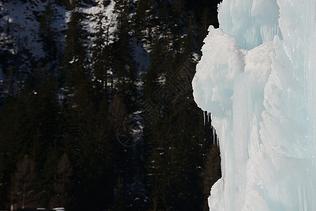 冰雪风格概念白色季节性水晶天气冻结季节喷泉液体图片