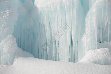 冰雪概念季节性喷泉天气蓝色风格季节水晶装饰液体图片