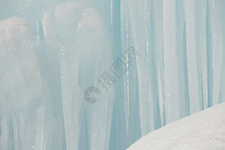 冰雪风格白色喷泉季节性液体水晶天气概念冻结蓝色图片