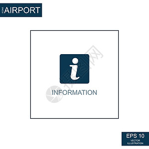 以机场为主题的问讯处抽象图标矢量服务手提箱行李假期旅行运输男人旅游乘客安全图片