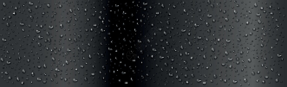 黑色背景的现实水滴     矢量环境气泡窗户墙纸液体玻璃插图蓝色艺术雨滴图片