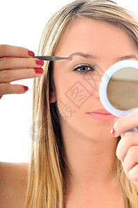眼眉眉美容治疗镜子女性美丽工具脱毛宏观皮肤头发温泉化妆品图片