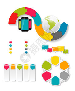 它制作图案的信息图表业务模板矢量数字酒吧卡片笔记本报告药片电脑商业创造力数据背景图片