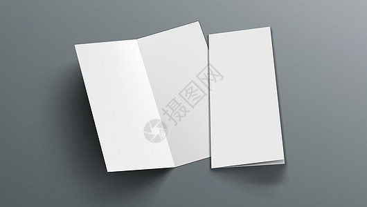 灰色平垂直半折叠小册子图片