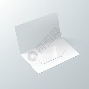 3D 白塑料RFID卡在纸质小册子持有者图片