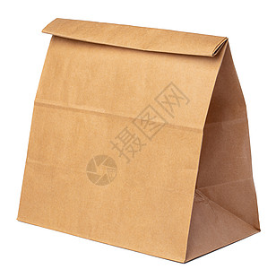 白背景食品手纸包装包白背景食品包装折叠零售小吃购物奢华牛皮纸食物剪裁盒子图片