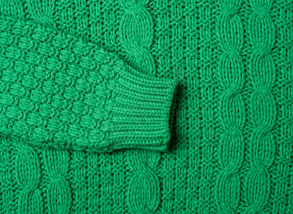 毛衣的粗细编织 有绿色线条 全框图片