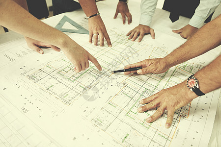 修复工地的建筑师小组办公室承包商建设者工作建筑经理会议工程师商业商务图片