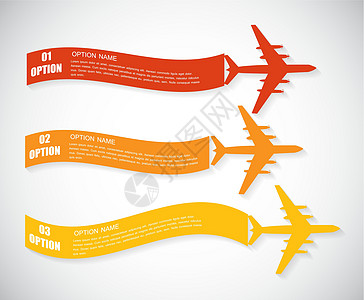 复古飞机横幅 矢量插图航班图表营销卡通片广告蓝色信息空气广告牌航空学图片