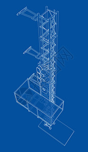 马士提提提提要大纲危险建筑电梯机器草图技术工地桅杆3d篮子图片