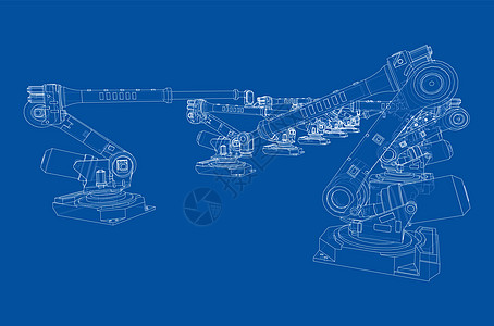 一种工业机器人操纵者自动化工厂机械机器科学生产力学工程3d草图图片