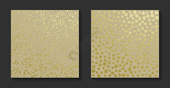 金色奢侈品背景设置 典型矢量插图设计大理石元素墙纸材料黄铜反射闪光金属卡片图片