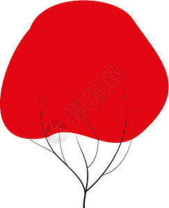 任何季节的冬季 春季 夏季 秋天 都可使用红色秋季面条矢量核桃艺术涂鸦榆树桦木叶子橡木花园收藏植物图片