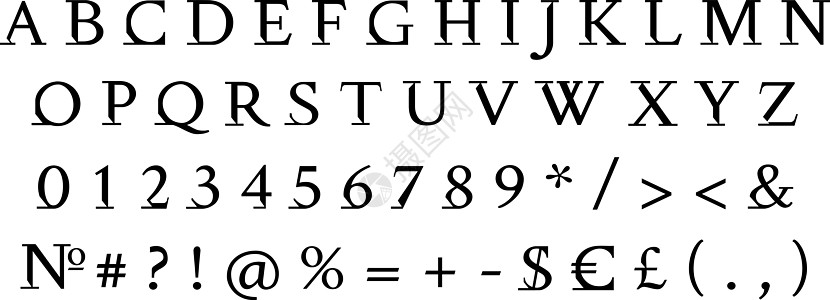 塞里夫罗马字母组图片