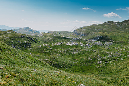 日出时的山谷 自然的夏季景观 山峰绿色自然风光 绿山景观全景顶峰国家地球远足公园森林高山农村旅游图片