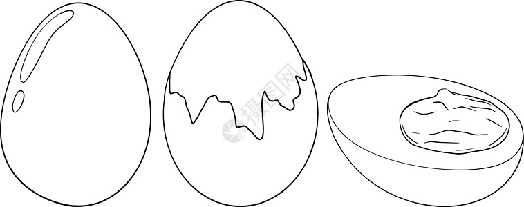 手绘矢量鸡蛋 炒蛋 煎蛋卷 农场鸡蛋 绘图成分 质朴的矢量图打印菜单插图涂鸦卡片烹饪厨房饮食风格面包图片