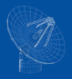 无线电望远镜概念概要说明商业技术电波收音机航天草图信号蓝图望远镜智力图片