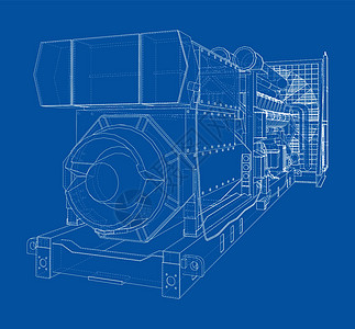 大型工业用柴油发电机发生器引擎燃气机械发电站工厂柴油机电压电气燃料图片