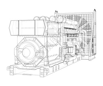 大型工业用柴油发电机引擎植物电气发生器电压蓝图燃气高压机器工厂图片